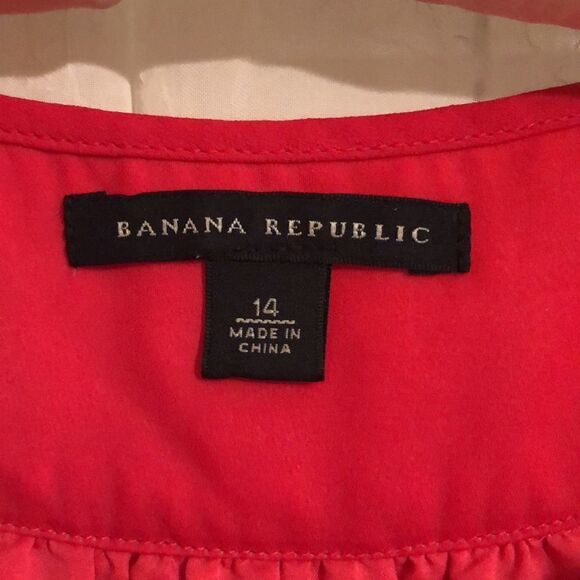 Banana Republic 14 Gorgeous Vibrant Red Sleeveless Blouse - Picture 5 of 14